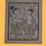 Santhal Dance Pattachitra Painting - DPMP - 122349