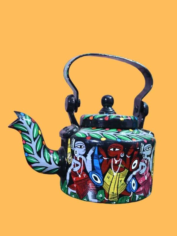 Colourful Fish Pattachitra Kettle.1-DPMP - 122399