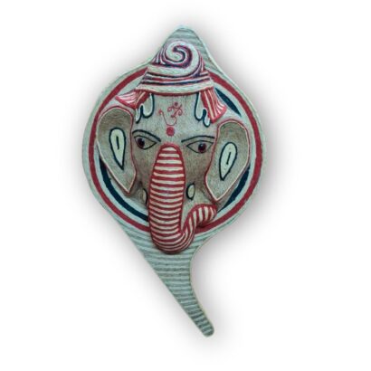 Ganesh Head On Conch Shell