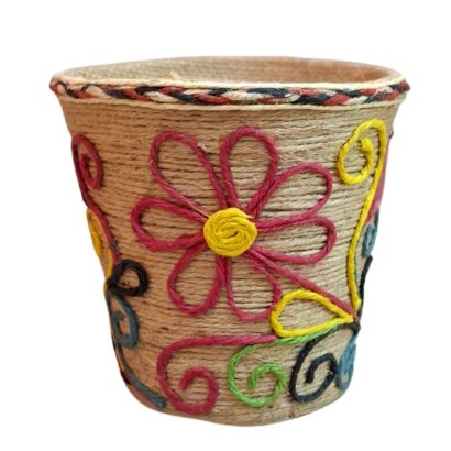 "Multi Color Jute Flower pot "