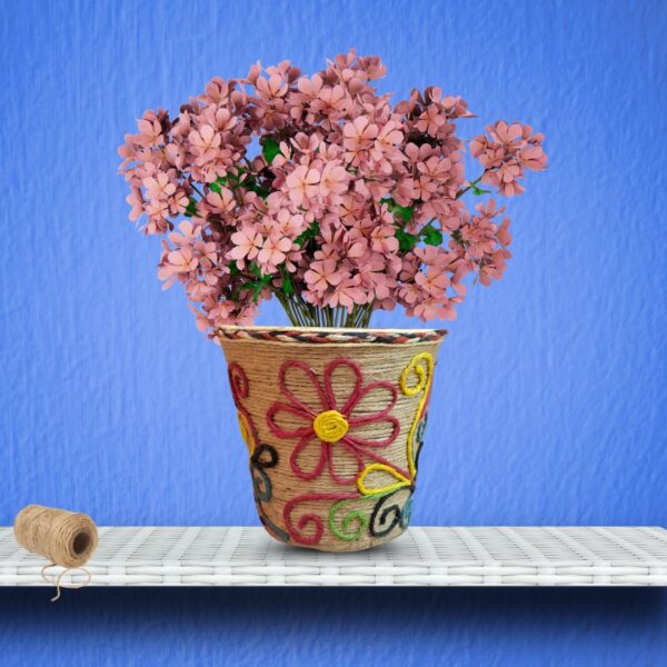 Multi Color Jute Flower pot  - DJGd0507